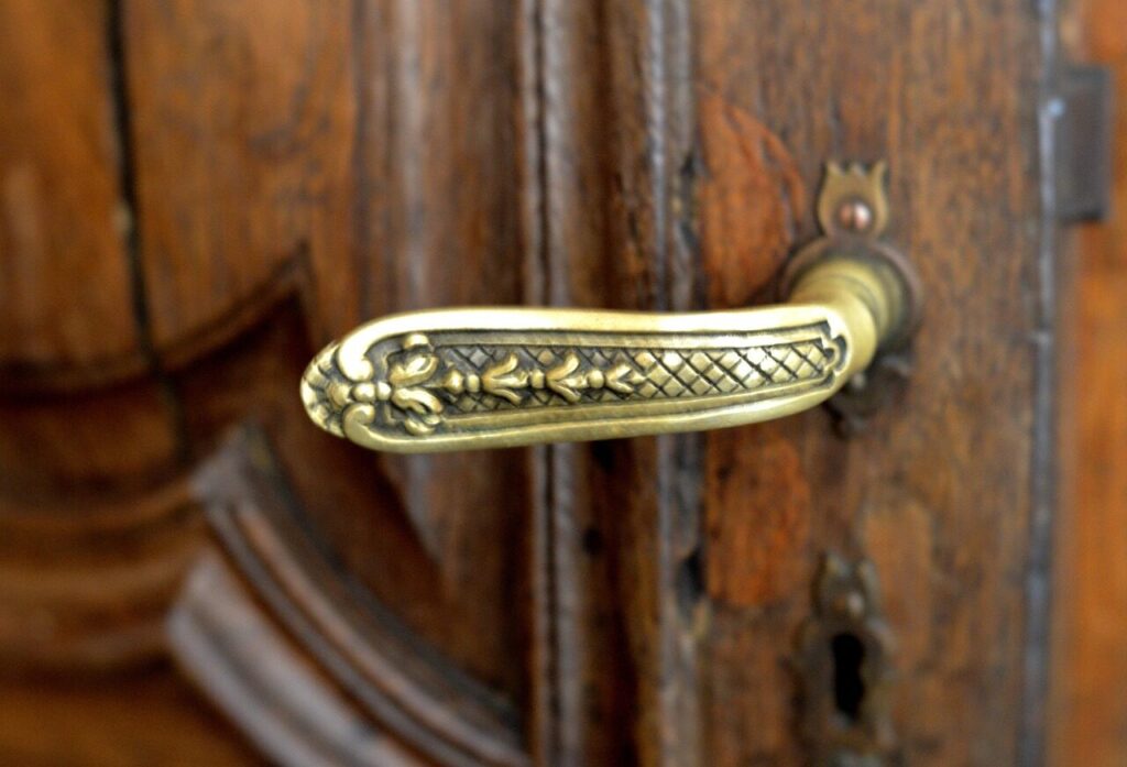 door handle, door, wood, copper, brass, edited, old, handle, antique