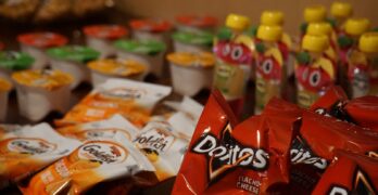 orange and white plastic pack